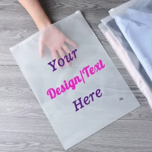 Custom Your Own Logo Recycled Pouches Frosted Apparel Ziplock Shipping Clothing Packing Bag Plastic Bags Zipper Poly