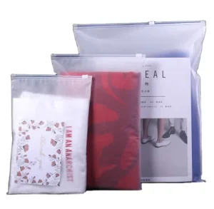 Custom Zip Lock Sealable Packing Plastic Underwear Storage Pouch Clear Clothes Packaging Bags