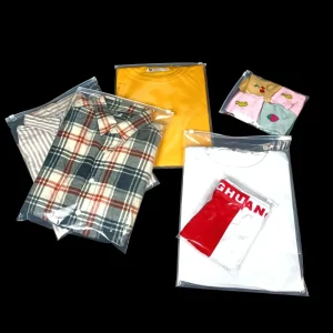 Custom Zipper Bag 120 Microns PE Clear Bags Ziplock Plastic Packaging Bags Frosted Design for Clothing Zip Seal