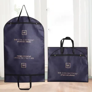 Custom Zipper Garment Packaging Bags Non Woven Polypropylene Men’s Suit for Storage