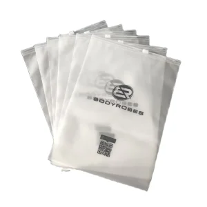 Custom Zipper Packaging Bag With Logo PVC Zipper Plastic Bag for Clothing