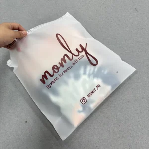 Custom clothing ziplock bags Frosted Clear T Shirt Plastic Printed Poly Bag EVA Zipper Bags for Clothes Sports Clothing