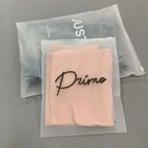 Custom clothing ziplock bags Frosted Clear T Shirt Plastic Printed Poly Bag EVA Zipper Bags for Clothes Sports Clothing