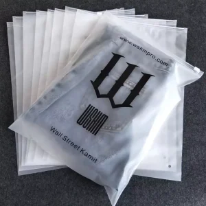 Custom logo Frosted Packaging Bags with Zipper