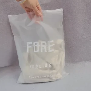 Custom logo Frosted Plastic Bag Clothes Zip Lock Self Sealing Bag Clothing Packaging Frosted Zipper Bags Printed logo