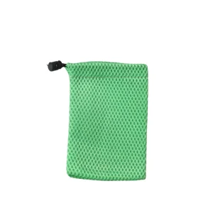 Custom logo Storage Mesh Net Pouch Packaging Black Small Nylon Mesh Drawstring Bag for Storage Bags 10X15CM