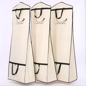 Customised Garment Cover Bag Custom Logo Wedding Dress Bag Non Woven Cloth Garment Suit Bags