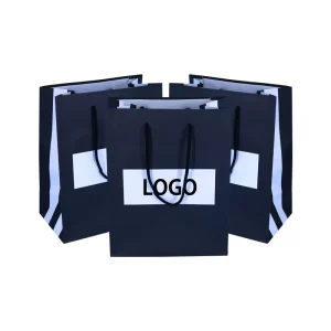 Customised White Gift Packaging Personalised Logo Eco Friendly Paper Bags