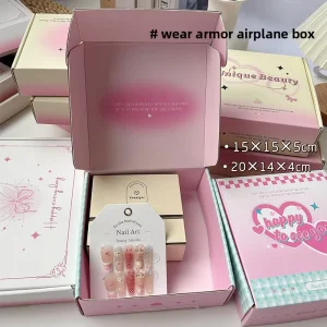 Customizable Foldable Hard Corrugated Box with Gradient and Floral Design for Jewelry Packaging
