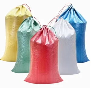 Customizable Logo Drawstring Storage Packaging PP Woven Plastic Bags Customizable Logo Drawstring Bags