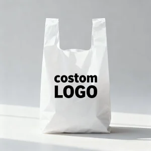 Customizable Logo T Shirt Thank You Polybags Reusable Shopping Bags with LDPE Material Food Grade Apparel Packaging