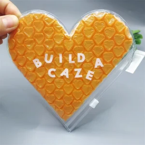 Customizable PVC Zipper Foam Bags Transparent Round Heart-shaped Bubble Makeup and Jewelry Shock-proof Packaging