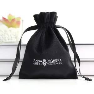 Customizable Size Material Logo Black Velvet Drawstring Shoe Bag High Heels Dust Bag Jewelry Packaging Bag