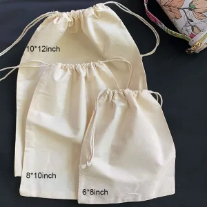 Customization Jewelry Packing Fabric Drawstring Bag Cotton Drawstring Bag Small Drawstring Pouch Bag