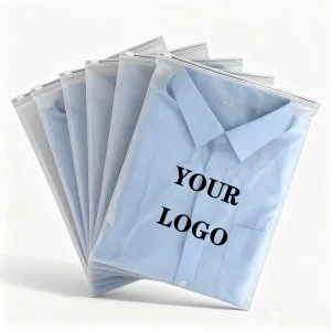 Customization Materials T shirt Design Service Transparent for Dresses Biodegradable Plastic Custom Lock Zip Bag Packaging