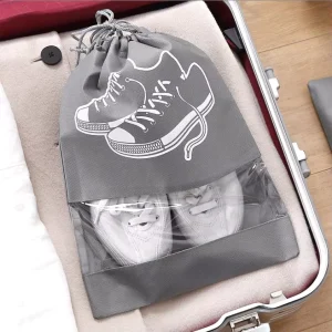 Customize Non woven Protection Packaging Bag Drawstring Pouch Shoes Dust Bag