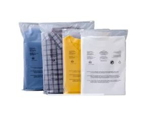 Customize logo Plastic Package Eco Friendly High Quality Frosted Shipping Cloth Garment Clothing Zipper Bag