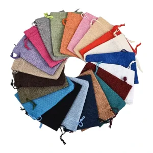 Customized Canvas Drawstring Pouch Small Cloth Dust Bag Gift Packaging Drawstring Bags