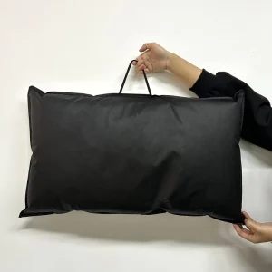 Customized Clear PVC Non woven Pillow Blanket Storage Zipper Packaging Bag Bedding Bags With Handles
