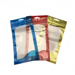 Customized Clear Plastic Ziplock Packaging Bags Practical and Colorful for Socks Shoes Mobile Phone Cases