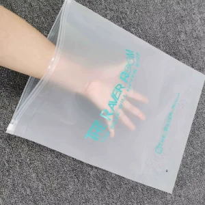 Customized Clear Zipper Hoodie Hair Frosted Dress Cover Tshirt Zip Hat Clothes Bag Packaging Transparent Shirt Plastic PE HF