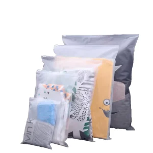 Customized Clothing Black Zip Lock Poly Bags for Packaging Hoodie Pouch Custom Logo Printed Clear Slider Zipper Plastic Bags