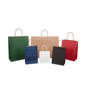 Customized Colorful Kraft Paper Bags with Logo Food Packaging Bags Delivery Paper Brown Kraft Bag Custom