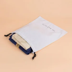 Customized Daily Lifestyle Thin Eco Friendly Muslin Cotton Cloth Textile Storage Pouch Drawstring Clothing Packaging Dust Bag