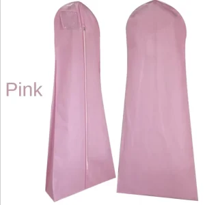 Customized Eco Friendly Clothing Dustproof Suit Cover Pink Non Woven Garment Bag