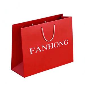 Customized Fashion Embossed Logo Quality Packaging Gift Women Luxury Paper Shopping Cosmetic Paper Small Bags with Handles