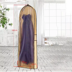 Customized Garment Dress Bag Wedding Clothes Packing Cover Bag With Ziplock