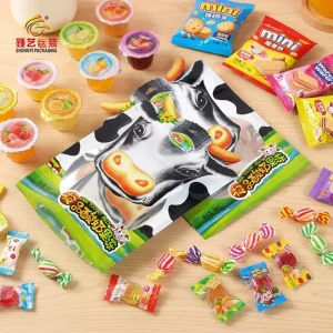 Customized Laminated Plastic Packaging Bags Special Shape for Food Candy Confectionery for Food Packaging