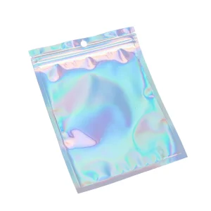 Customized Laminated Polyester Film Holographic Laser Bags Plastic Packaging Bags