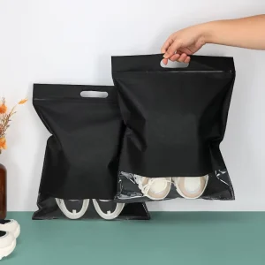 Customized Non woven Zipper Dust Pouch Bag Custom Logo Shoes Packaging Storage Shoe Bags with Printed Logo