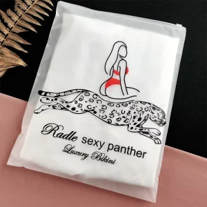 Customized PE Plastic Poly Bag for Garment Packaging Zipper Bag with Own Logo for Clothing and Socks Packing