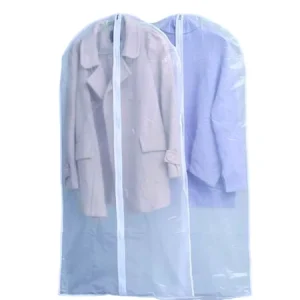 Customized Packaging Clear Wedding Dresses Suit Garment Cover Bags With Zipper