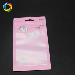 Customized Pattern Plastic Frosted Pink Garment Clothing Bag Clothes Packaging Seal Ziplock Zip Lock Bags