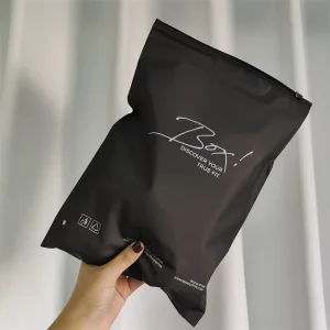 Customized Printed Luxury Recycled Shoe Clothing Plastic Storage Bag Packing Pouches for Clothes