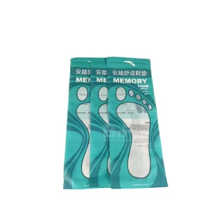 Customized Printed Shoe pad Packing Heat Seal Shoe Padding Reusable Zipper Insole Packaging Plastic Bags