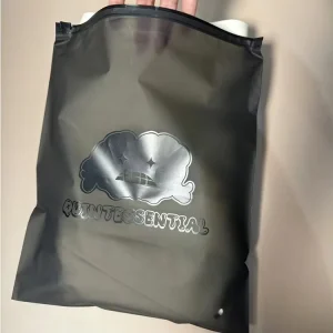 Customized Printed Underwear Transparent Black Frosted Zip Lock Ziplock Clothing Packaging Plastic Zipper Bags with Logo