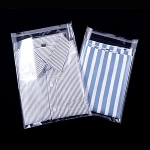 Customized Sale clear Transparent Friendly Plastic Bag Cellophane PE BOPP Poly Packaging Garment Opp Bags With logo for Clothing
