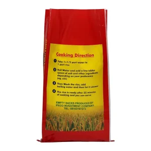 Customized Size Recyclable Laminated Polypropylene Woven Bags with Heat Seal and Flexo Printed for Rice Packaging