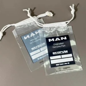Customized Small Transparent Drawstring Bag Reusable