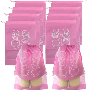 Customized Travel Shoes Storage Packaging Bag With Logo Smell Proof Dust Bag Drawstring For Shoes