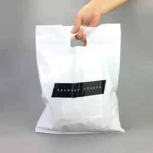Customized Your Brand Die Cut Packaging Bag Custom Logo Shopping Plastic Clothing Bag