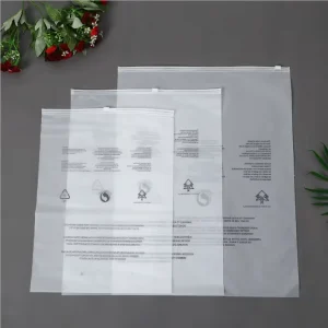 Customized logo Clothing Garments Packaging Bag EVA Scrub Zipper Zip Bag Underwear Pants Shirt Plastic Storage Bag
