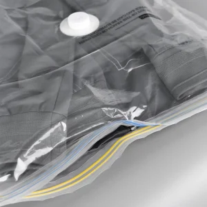 Customized logo Low cost PE Vacuum Zipper Bag Saves Space Sealed Clothing Bag Travel Compression Bag