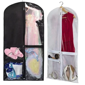 Dance Costume Bag Transparent Dress Suit Packaging Travel Bag Closed Garment Colorful Zipper for Cover Hanging Bags