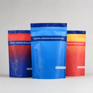 Digital Printed Colorful Food Grade Resealable Zipper Doypack Packaging Bags for Snack Powder Food Stand up Pouch