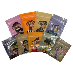 Digital Printing Custom Plastic Resealable Matt Special Shaped Die Cut 3g 7.5g 14g 28g Mylar Bags for Food Bag Pouch